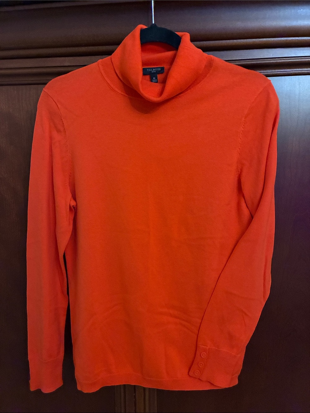 Talbots Orange Turtleneck Sweater - womens Classic Fit